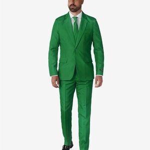 SuitMeister brand — Bright Green Suit With Matching Tie